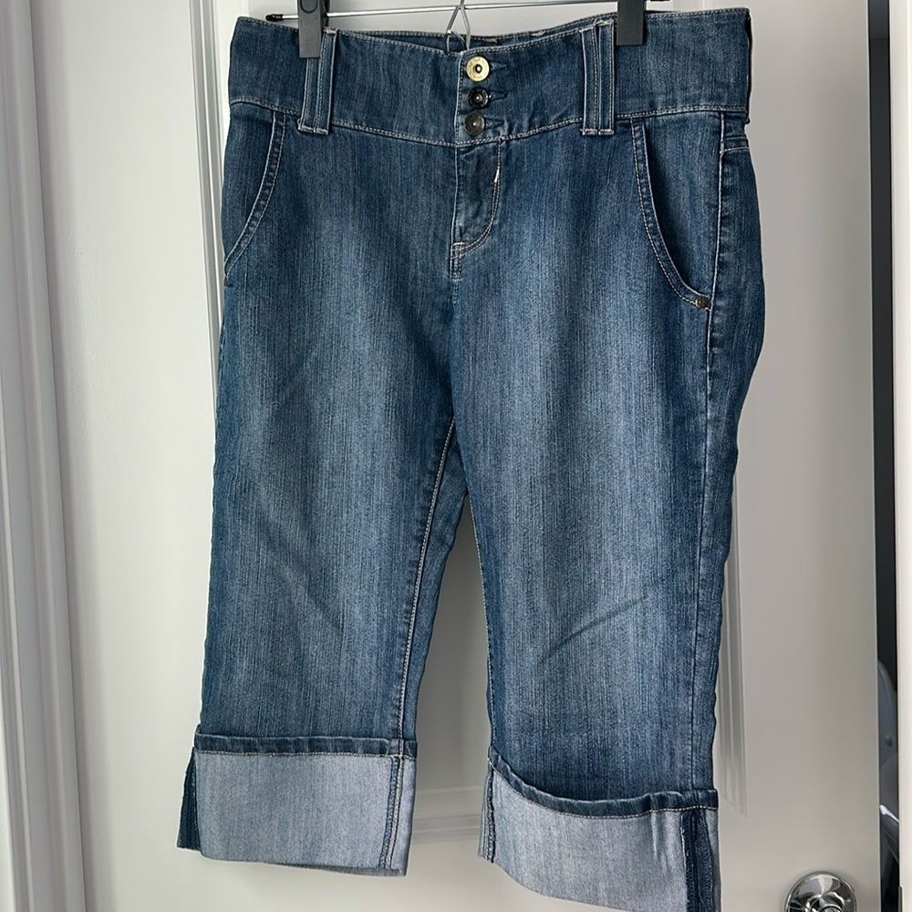 Lee Cropped Denim Jeans Low Rise Size 8